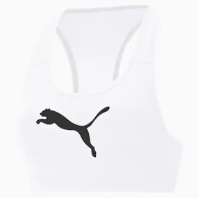 Mid 4Keeps Graphic Women's Training Bra | Puma White-Black Cat | PUMA Shop All Puma | PUMA 