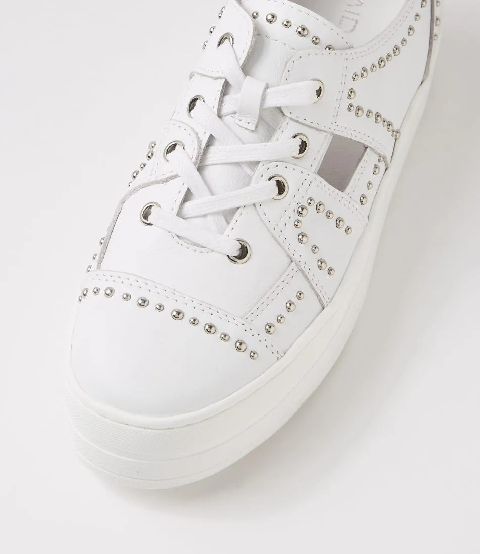 MIDAS Senter White Leather Sneakers