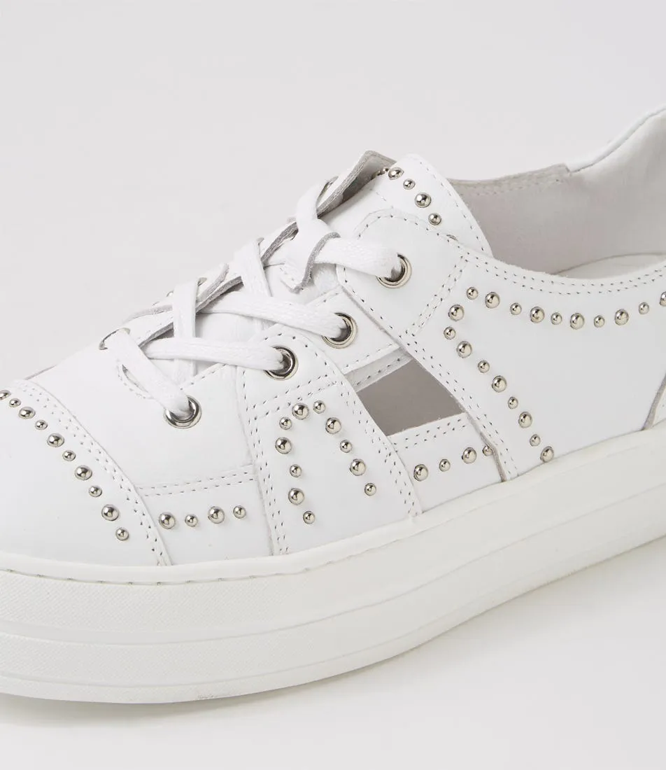 MIDAS Senter White Leather Sneakers