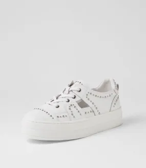 MIDAS Senter White Leather Sneakers