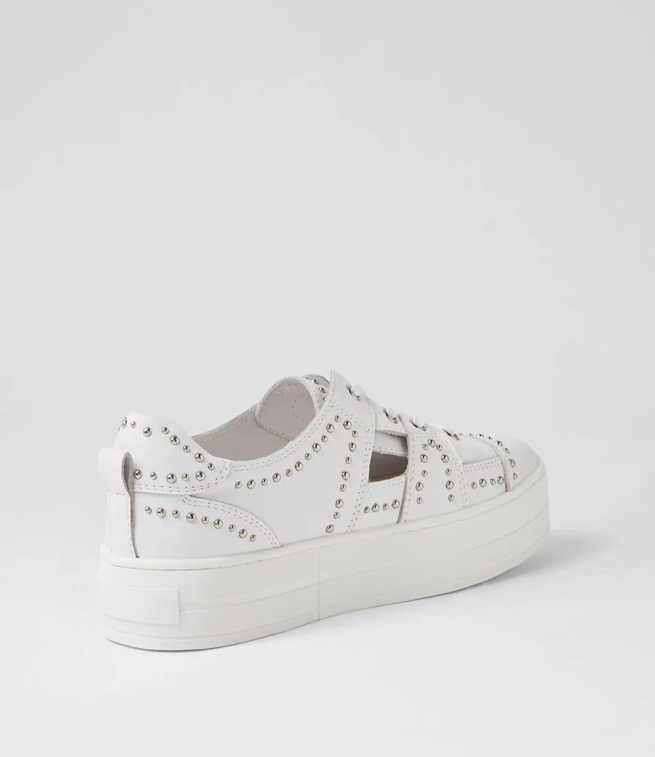 MIDAS Senter White Leather Sneakers