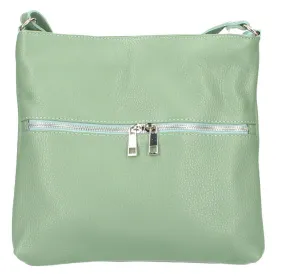 Mint green leather shoulder bag josslyn