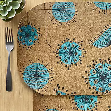 MissPrint Set of 2 Dandelion Cork Placemats | Kaleidoscope