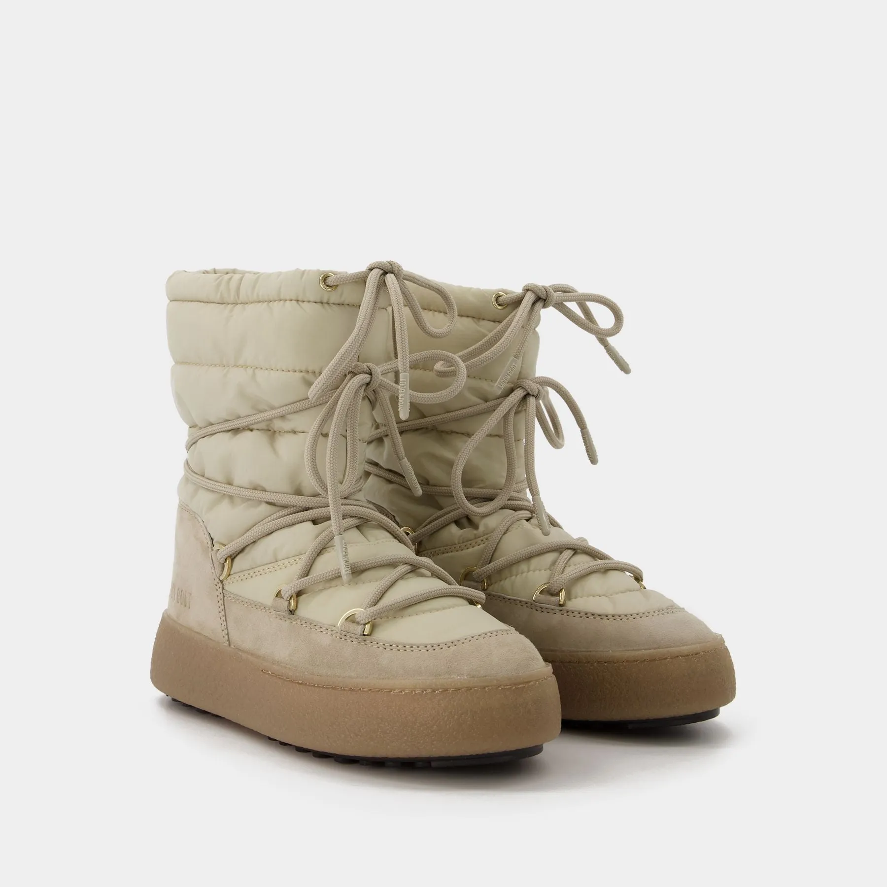 Moon Boot  Moon Boot Ltrack Suede Nylon in Beige