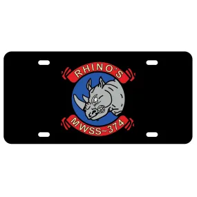 MWSS-374 License Plate