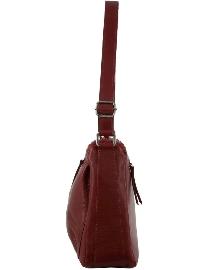 Nappa Leather Cross-Body Bag in Red