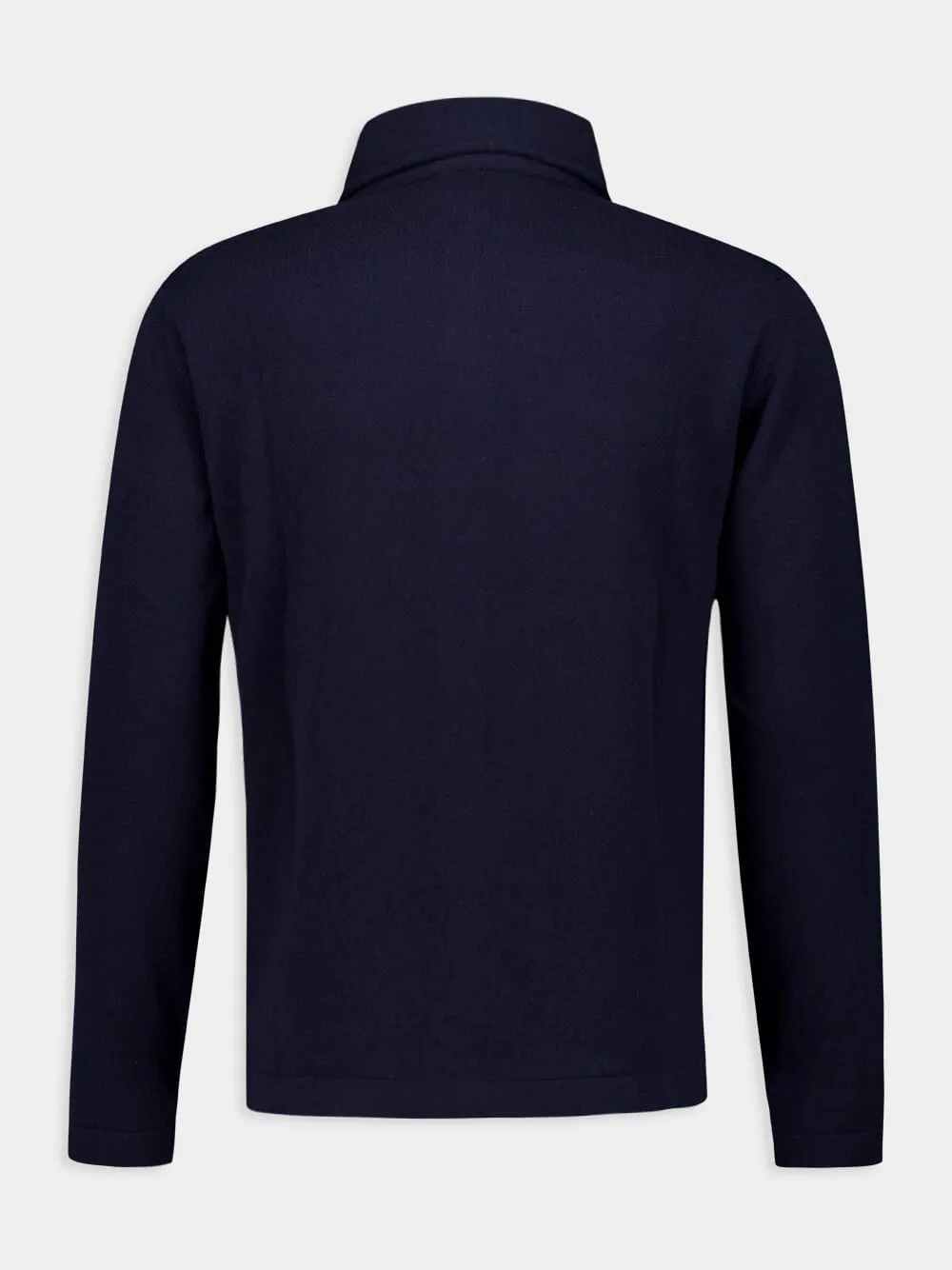 Navy Cashmere Shirt Jacket