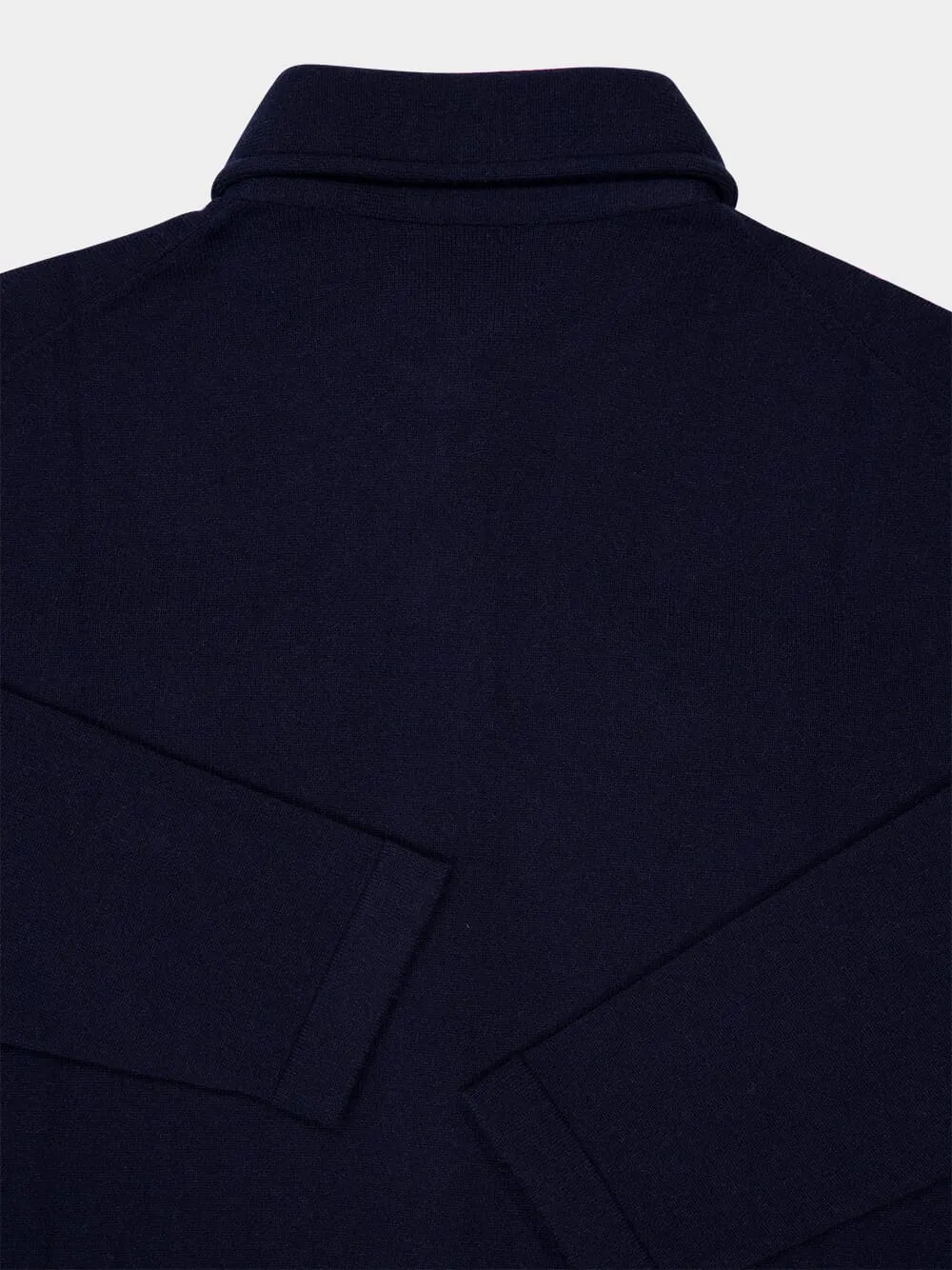 Navy Cashmere Shirt Jacket