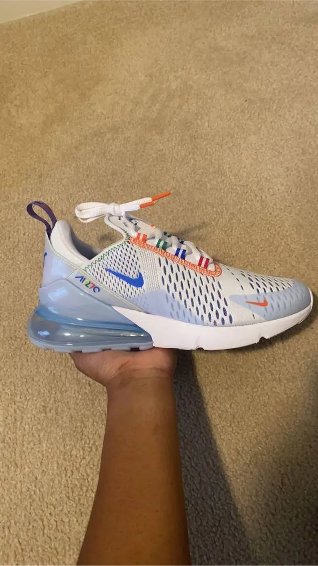 Nike air Max 270 GS white racer blue