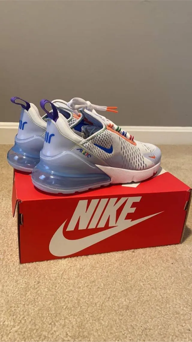 Nike air Max 270 GS white racer blue