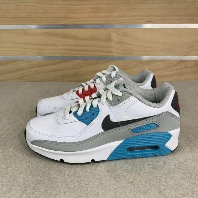 Nike Air Max 90 LTR GS White Iron Grey Chlorine Blue