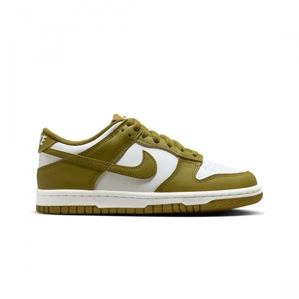 Nike Big Kids Dunk Low (white / pacific moss)