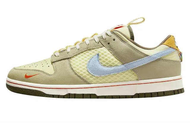 Nike Dunk Low Cartoon Yellow/Tan-Blue