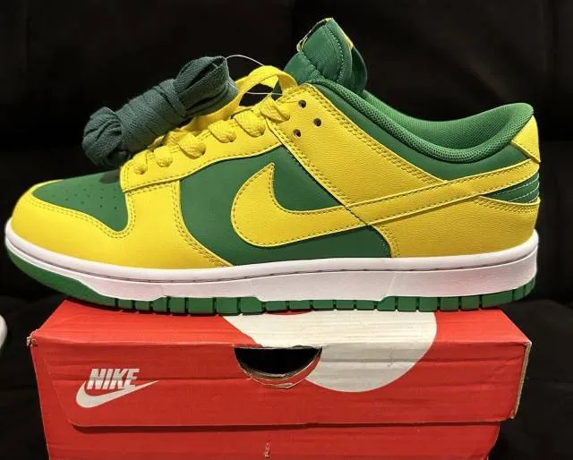 Nike dunk low retro bttys reverse brazil 11-14 apple gre...