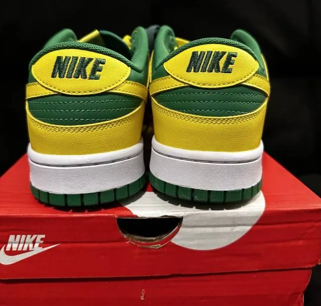 Nike dunk low retro bttys reverse brazil 11-14 apple gre...