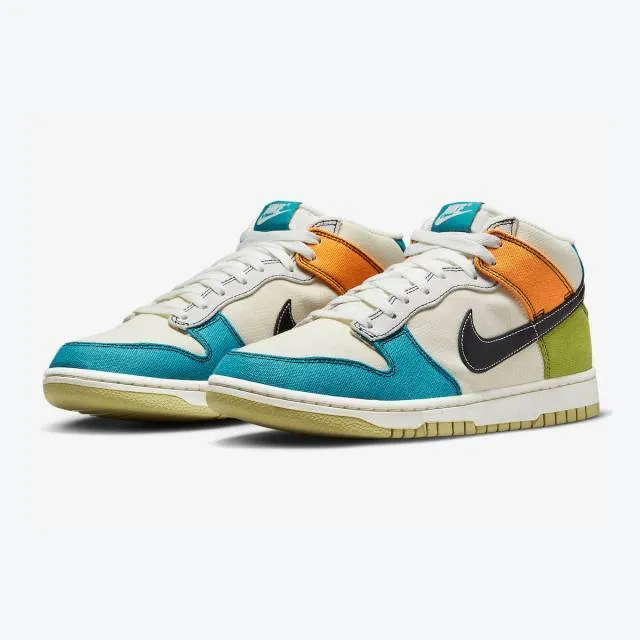 Nike Dunk Mid (Pale Ivory Multi-Color/ Mineral Teal/ Mos...