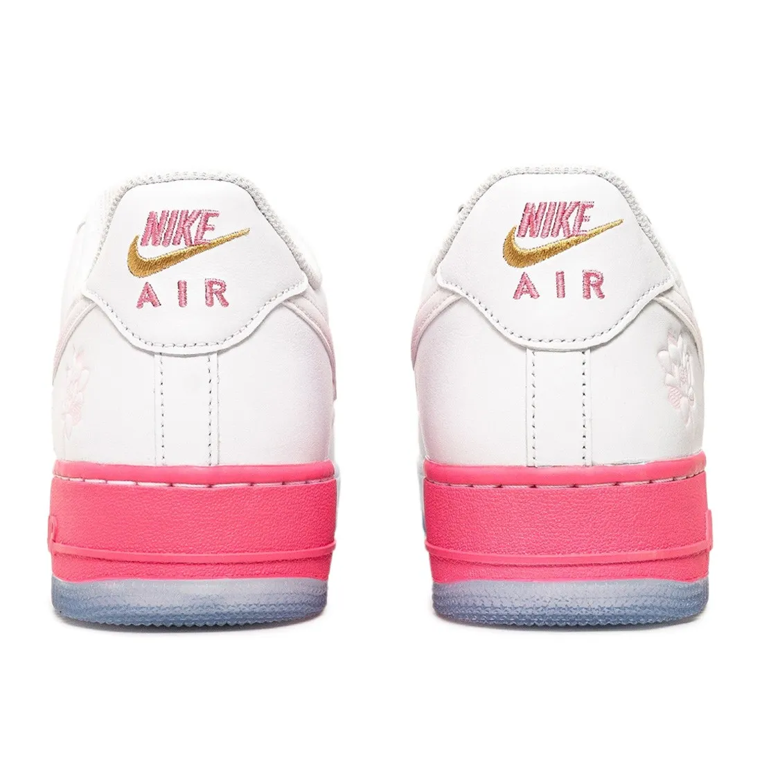 Nike Men Air Force 1 '07 Prm (white / lotus pink-yellow gold-blue jay)