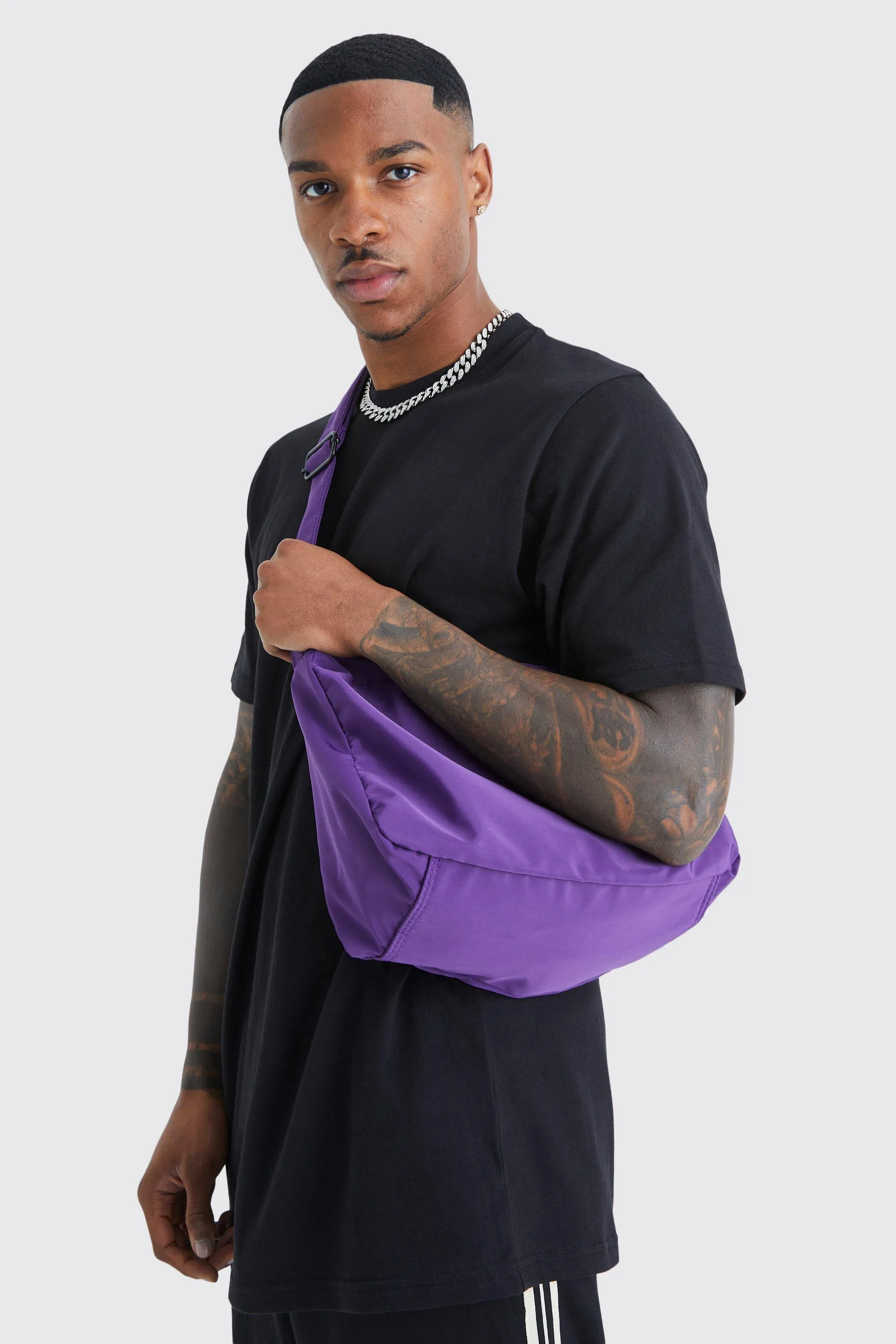 Nylon Cross Body Bag | boohooMAN UK