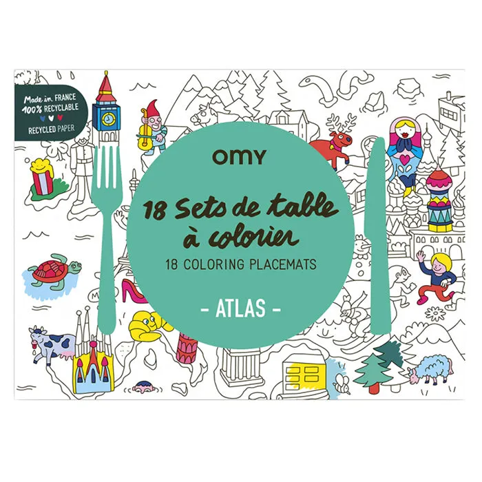 Omy Colouring Placemats Atlas