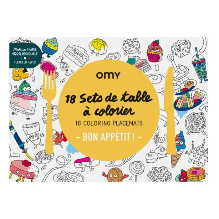 Omy Colouring Placemats Bon Apetit