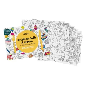 Omy Colouring Placemats Bon Apetit