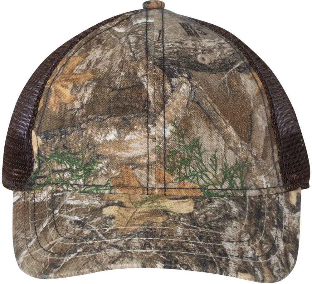 Outdoor Cap Mesh-Back Camo with Flag Undervisor Cap