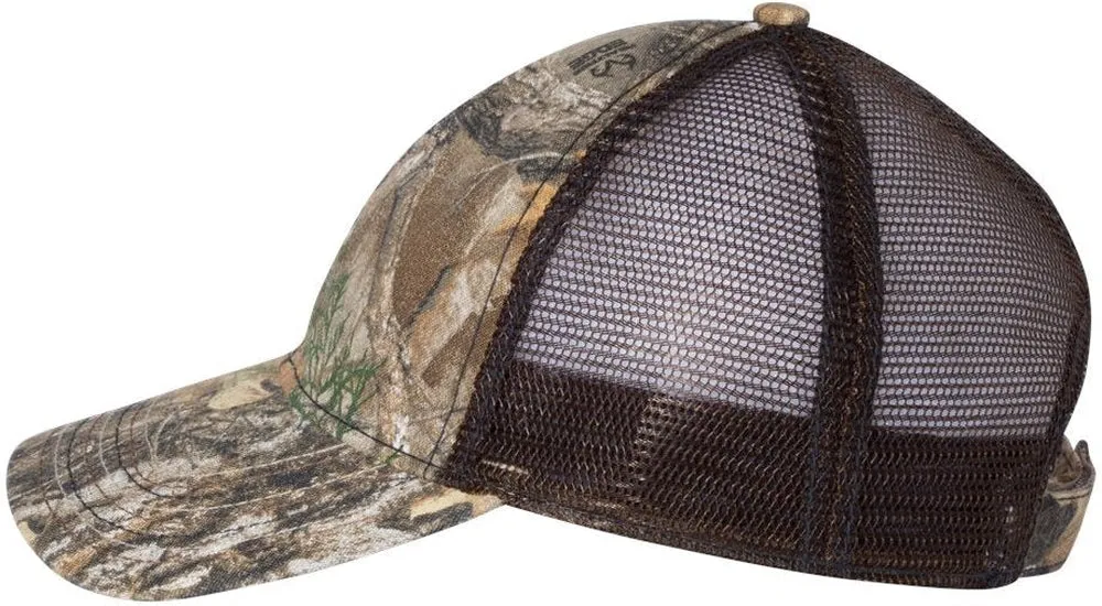 Outdoor Cap Mesh-Back Camo with Flag Undervisor Cap