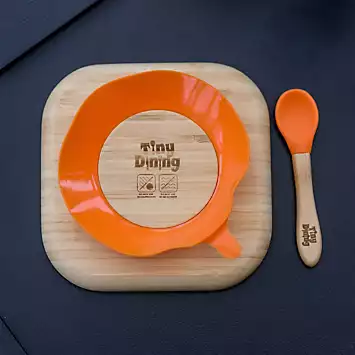 Personalised Woodland Bamboo Suction Plate & Spoon | Kaleidoscope