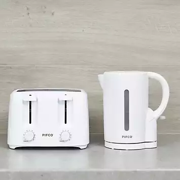 Pifco Essentials Twin Pack - 1.7L Kettle & 4 Slice Toaster | Kaleidoscope