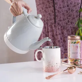 PINKY UP NOELLE CERAMIC ELECTRIC TEA KETTLE IN GREY