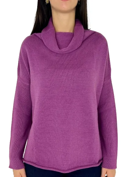 PULLOVER DONNA VIOLA 100% LANA