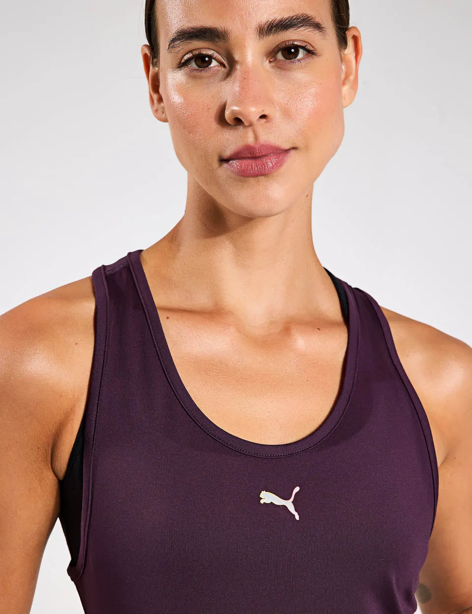 PUMA RUN CLOUDSPUN Running Tank - Midnight Plum