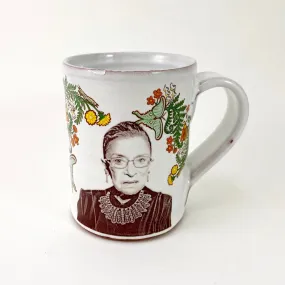 Ruth Bader Ginsburg Mug with Flowers