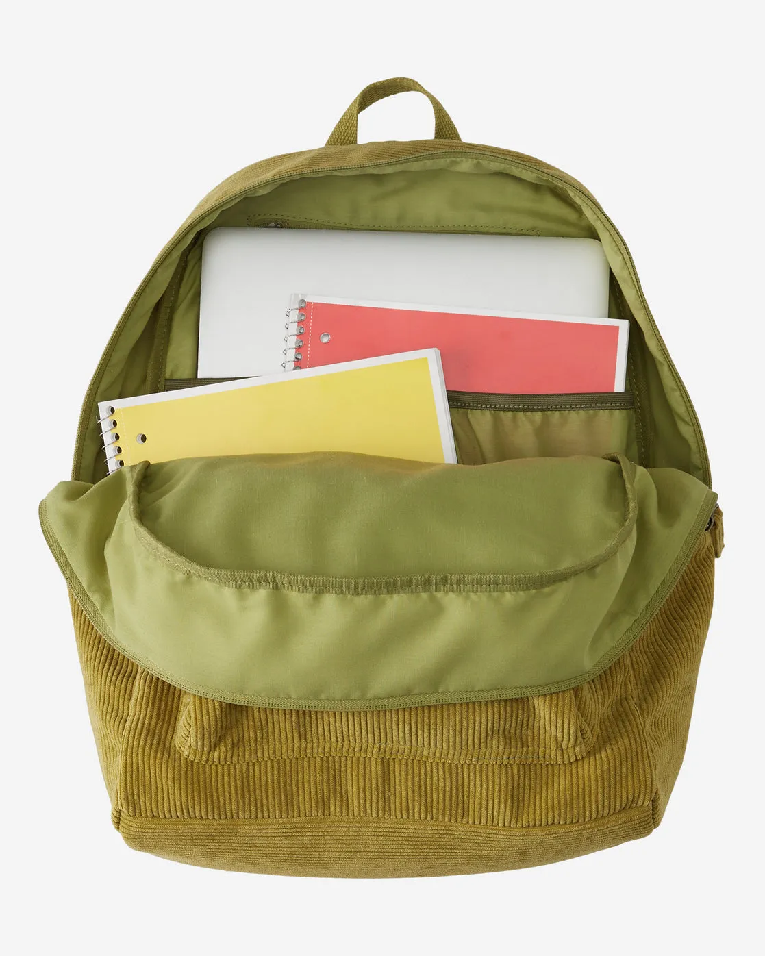 Schools Out Corduroy Backpack - Green Eyes