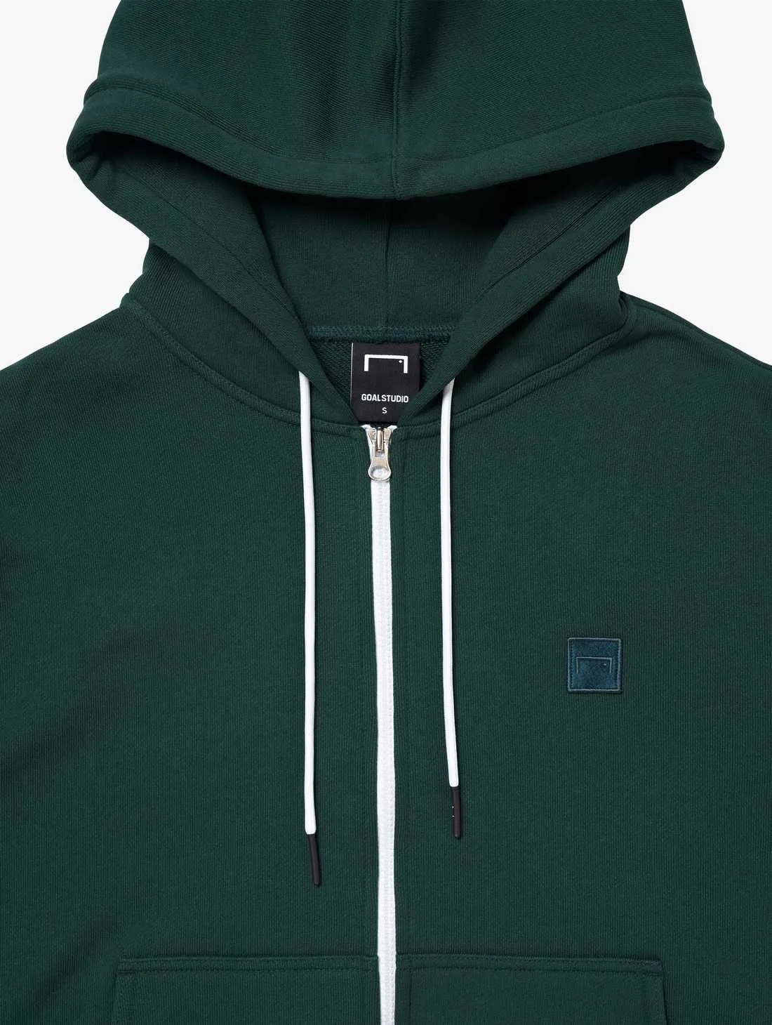 SIGNATURE BASIC FULL ZIP-UP HOODIE-GREEN