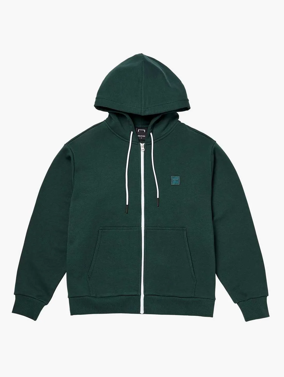 SIGNATURE BASIC FULL ZIP-UP HOODIE-GREEN