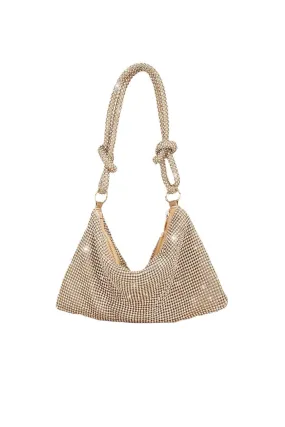 Solid Rhinestone Shoulder Bag