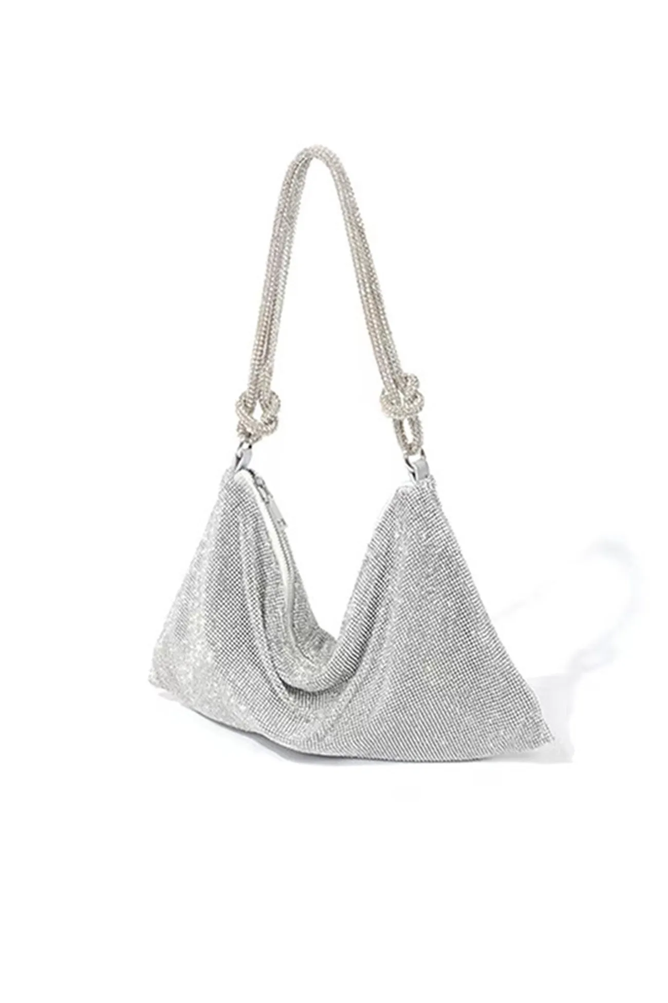 Solid Rhinestone Shoulder Bag