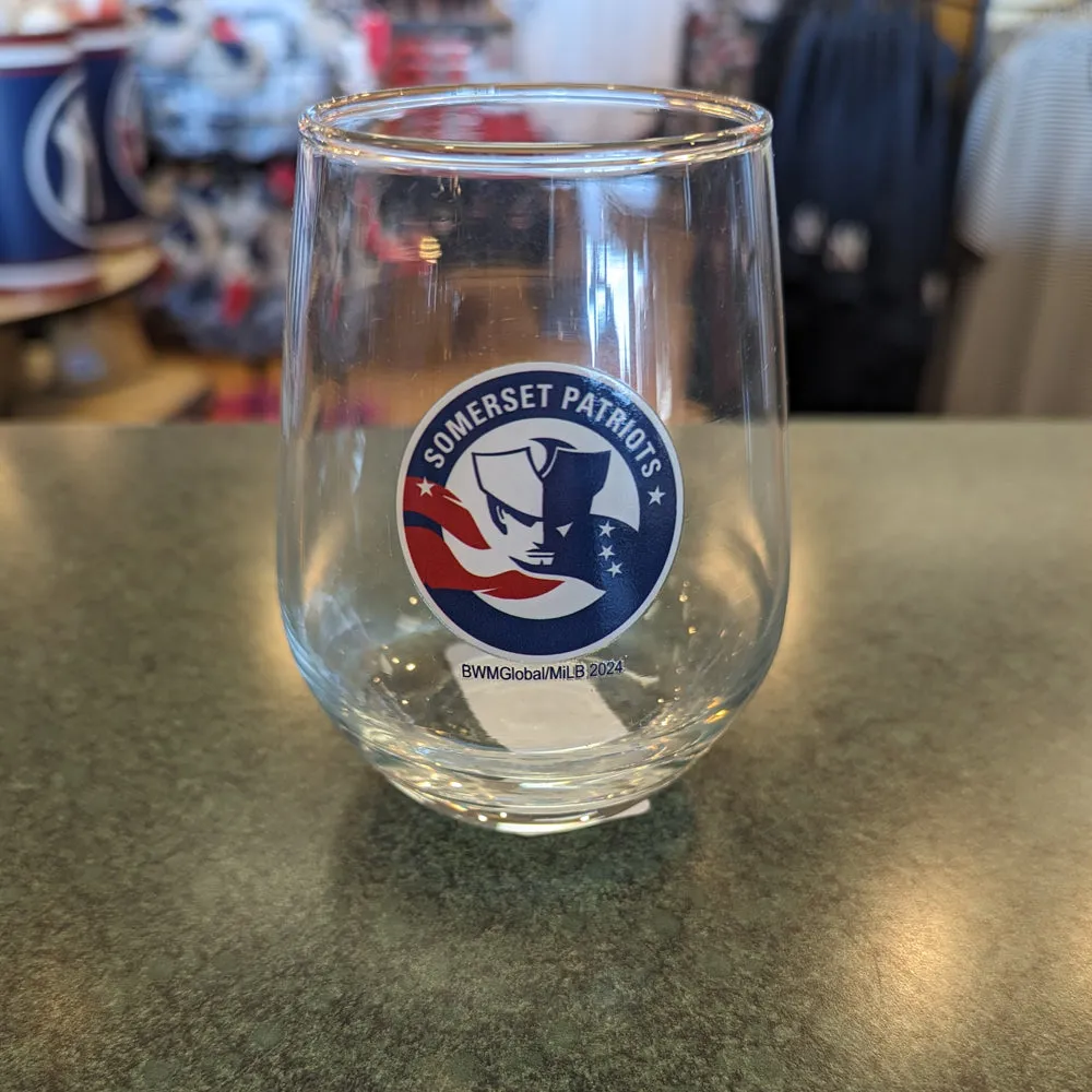 Somerset Patriots Stemless Wine Glass