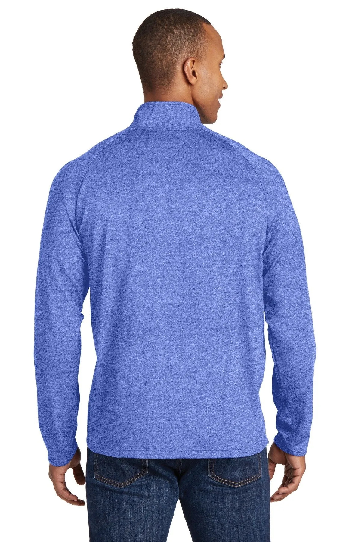 Sport-Tek Sport-Wick Stretch 1/2-Zip Pullover ST850 True Royal Heather