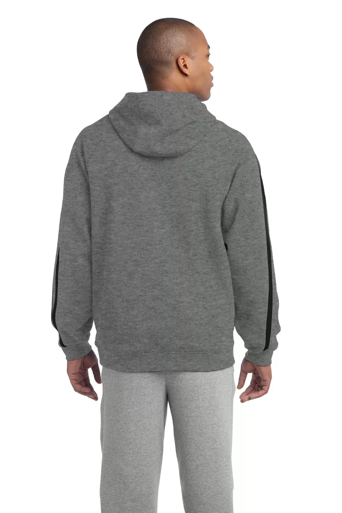 Sport Tek ST265 Sport-Tek Sleeve Stripe Pullover Hooded Sweatshirt SKU: ST265