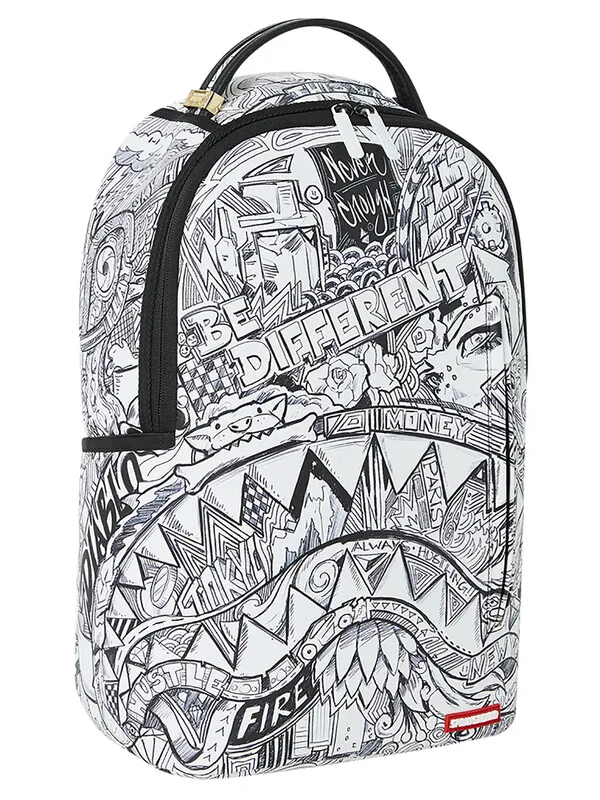 Sprayground Mad Doodles Backpack - White