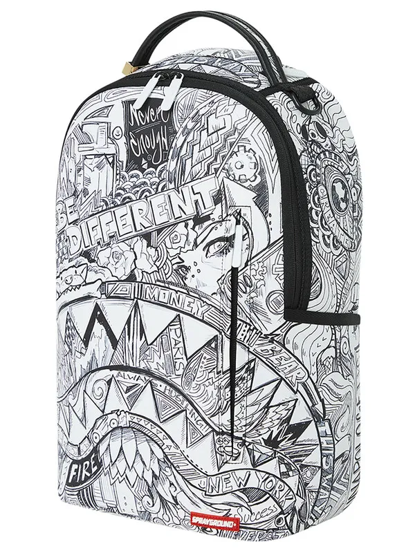 Sprayground Mad Doodles Backpack - White