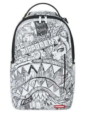 Sprayground Mad Doodles Backpack - White