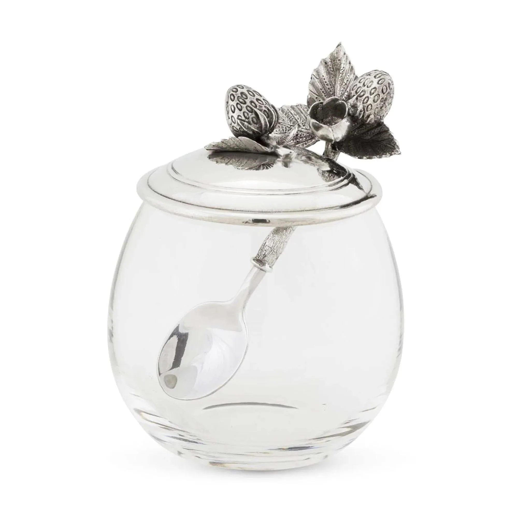 STRAWBERRY JAM JAR WITH SPOON