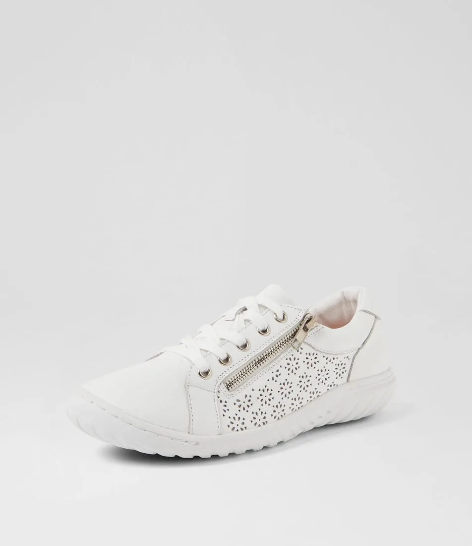 SUPERSOFT Timmi White Leather Sneakers