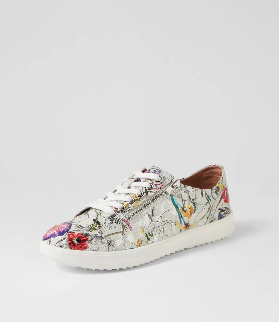 SUPERSOFT Zarala White Fields Leather Sneakers