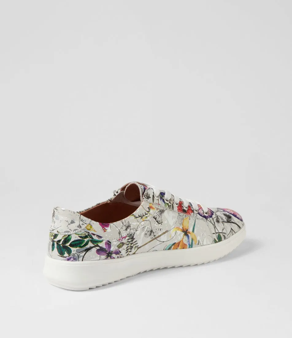 SUPERSOFT Zarala White Fields Leather Sneakers