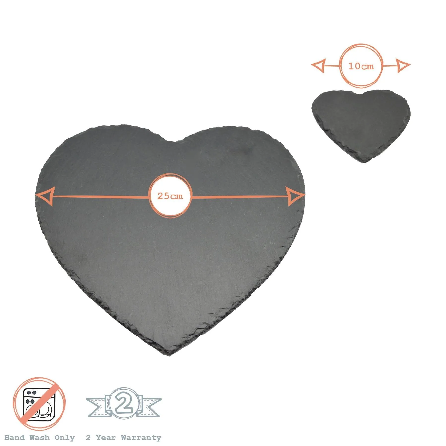 Table Linen & Mats | 13 Piece Heart Slate Placemats & Coasters Set | Argon Tableware