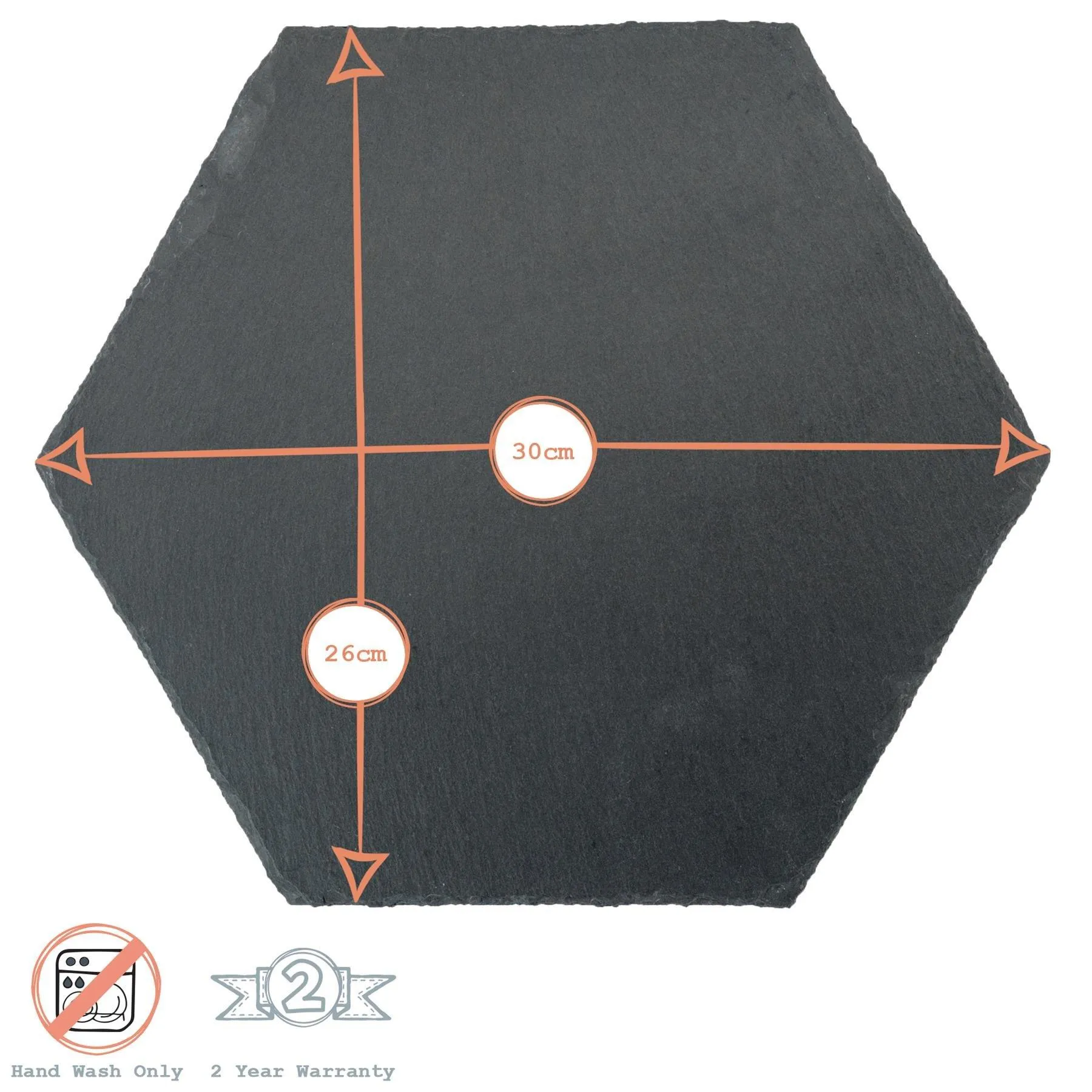 Table Linen & Mats | Hexagon Slate Placemats 30 x 26cm Pack of 6 | Argon Tableware